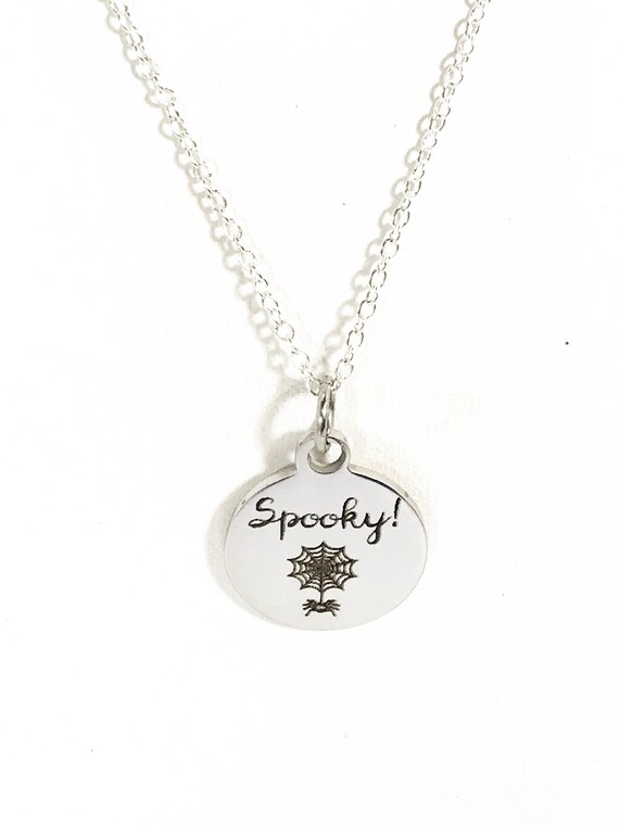 Spooky Necklace, Spider Web Necklace, Halloween Jewelry, Fun Spooky Jewelry, Halloween Gifts, Spider Gift, Halloween Jewelry, Spider Web