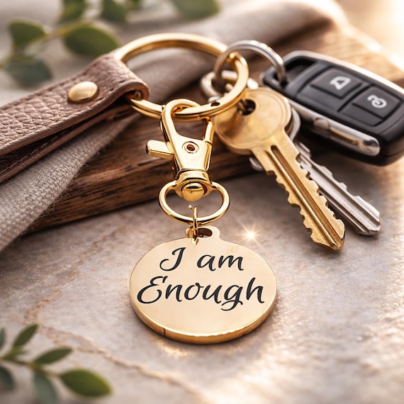 I Am Enough Gold-Plated Clip Charm