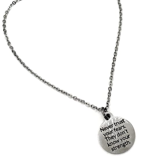 Charm Anklet, Never Trust Your Fears, The Don’t Know Your Strength, Strong Woman Gift, Encouragement Gift, Motivational Quote, Encouraging
