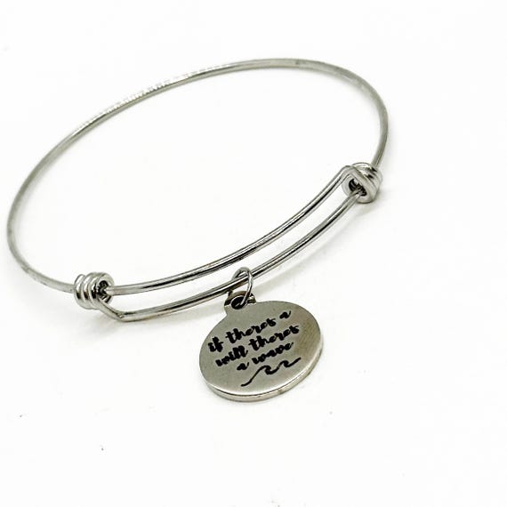 Where There's A Will There's A Wave Charm Bracelet, Beach Lover Gift, Wife, Surfer Gift, Water Lover, Gift For Her, Friend Gift, Daughter