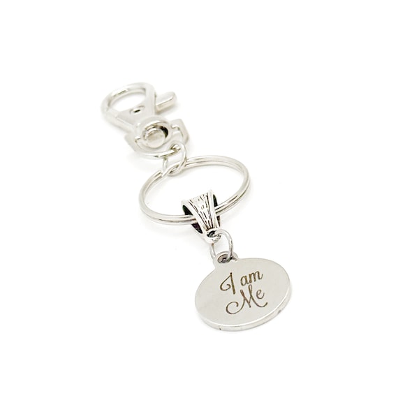 I Am Me Charm Clip On Keychain, Affirmation Gift, Daughter Gift, Wife Gift, Friend Gift, Gift For Me, New Year New Me, Resolution Gifts