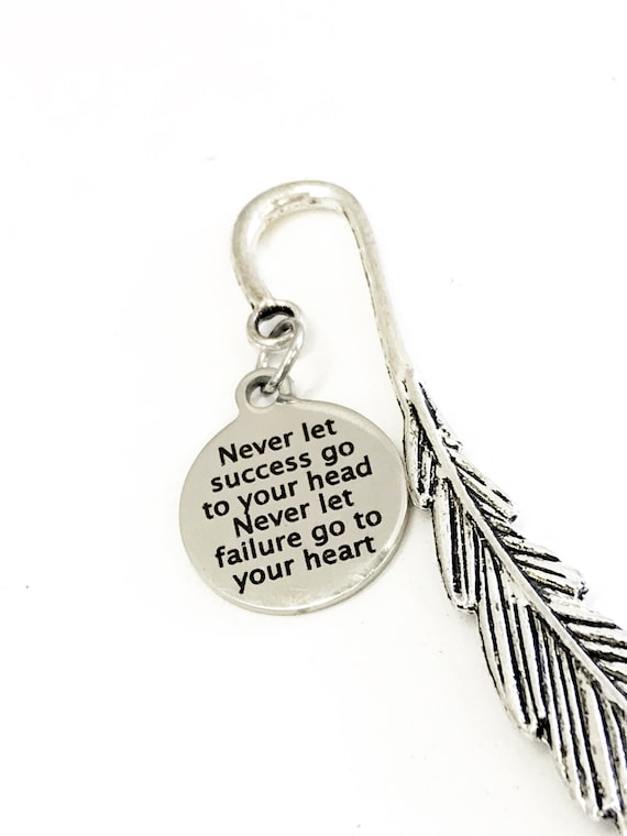 Planner Gift, Never Let Success Go To Your Head, Never Let Failure Go To Your Heart, Planner Bookmark Gift, Planner Accessories, Book Gift
