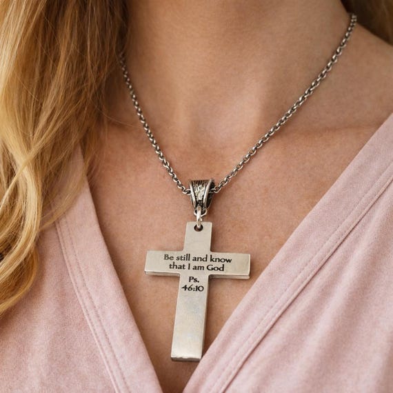 Be Still And Know Cross Necklace