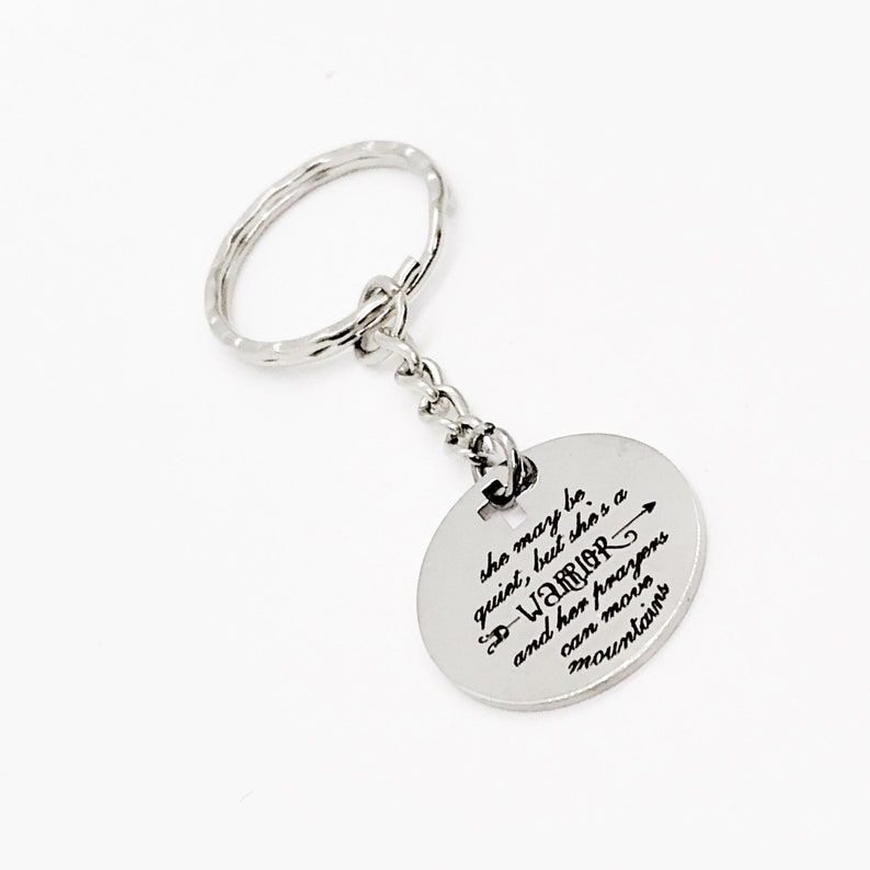 Faith Gift, Christian Woman Keychain, She Is A Prayer Warrior, Faith Keychain, Christian Gift, Christian Woman, Christian Keychain Gift image 3