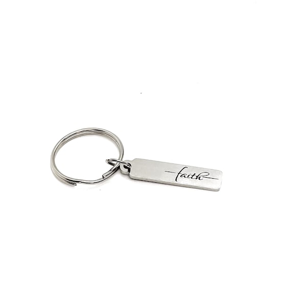 Faith Gift, Faith Keychain, Faith Words, Faith Charm, Christian Gift, Christian Keychain, Daughter Gift, Son Gift, Sunday School Gift