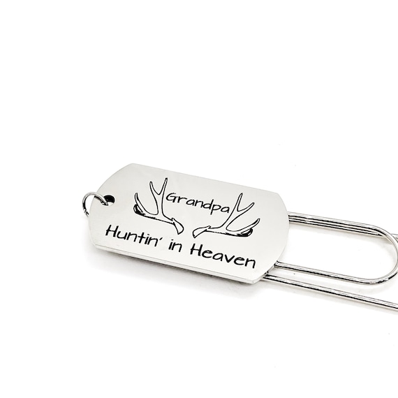 Bookmark Gift, Grandpa Hunting In Heaven Bookmark, Grandpa Memorial, Sympathy Gift, Loss Of Grandpa, Missing Grandpa, Reader Gift