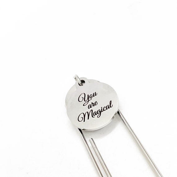 Encouragement Gift, You Are Magical Bookmark, Charm Bookmark, Paperclip Bookmark, Motivation Gift, Daughter Gift, Reader Gift, Planner Gift