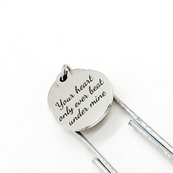 Miscarriage Memorial, Your Heart Only Ever Beat Under Mine  Bookmark, Miscarriage Gift, Miscarriage Sympathy, Sympathy Gift, Pregnancy Loss