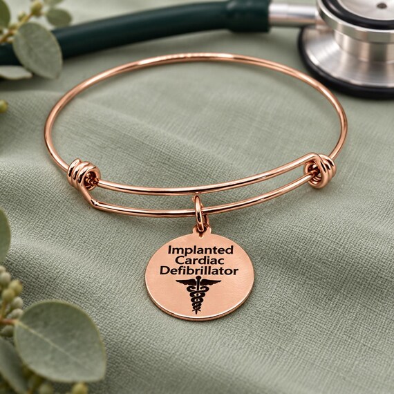 Implanted Cardiac Defibrillator RoseGold Bracelet