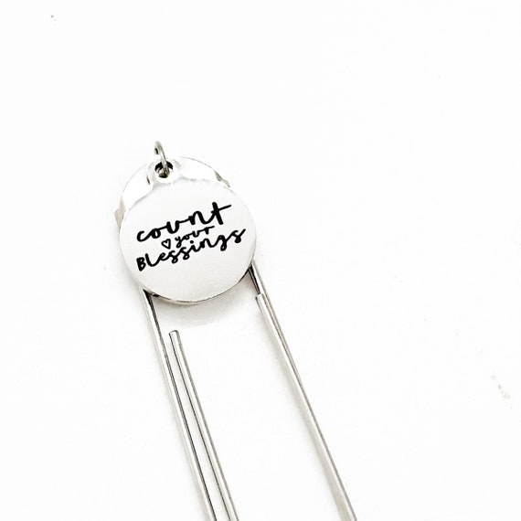 Count Your Blessings Charm Bookmark, I am Blessed, You Are Blessed, Blessings Bookmark, Bible Bookmark, Planner Bookmark, Faith Gift