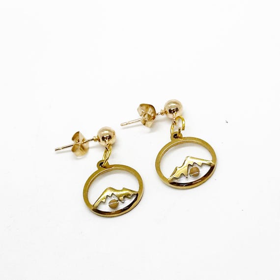 Mustard Seed Mountains Goldtone Earrings,  Mustard Seed Jewelry, Matthew 17 20, Mustard Seed Faith Jewelry, Bible Verse Gift, Scripture