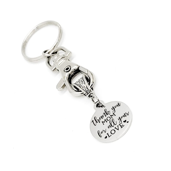 Mom Gift, Thank You Mom For All Your Love Keychain, Mom Keychain, Keychain Gift, Gift For Mom, Mothers Day Gift, Gift For Her, Wife Gift