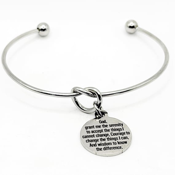 Serenity Prayer Cuff Charm Bracelet