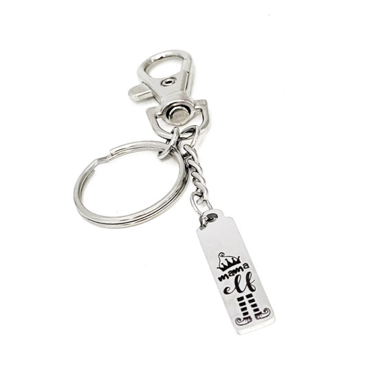 Mom Gift, Mama Elf Charm Keychain, Gift For Mom, Mom Christmas, Mom Stocking Stuffer, Wife Gift, New Mom Gift, Gift For Her, Daughter Gift
