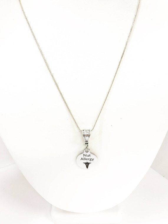 Nut Allergy Medical Necklace, Nut Allergy Medical Condition, Medical Awareness Pendant Necklace, Medical Jewelry Gift, Nut Allergy Jewelry