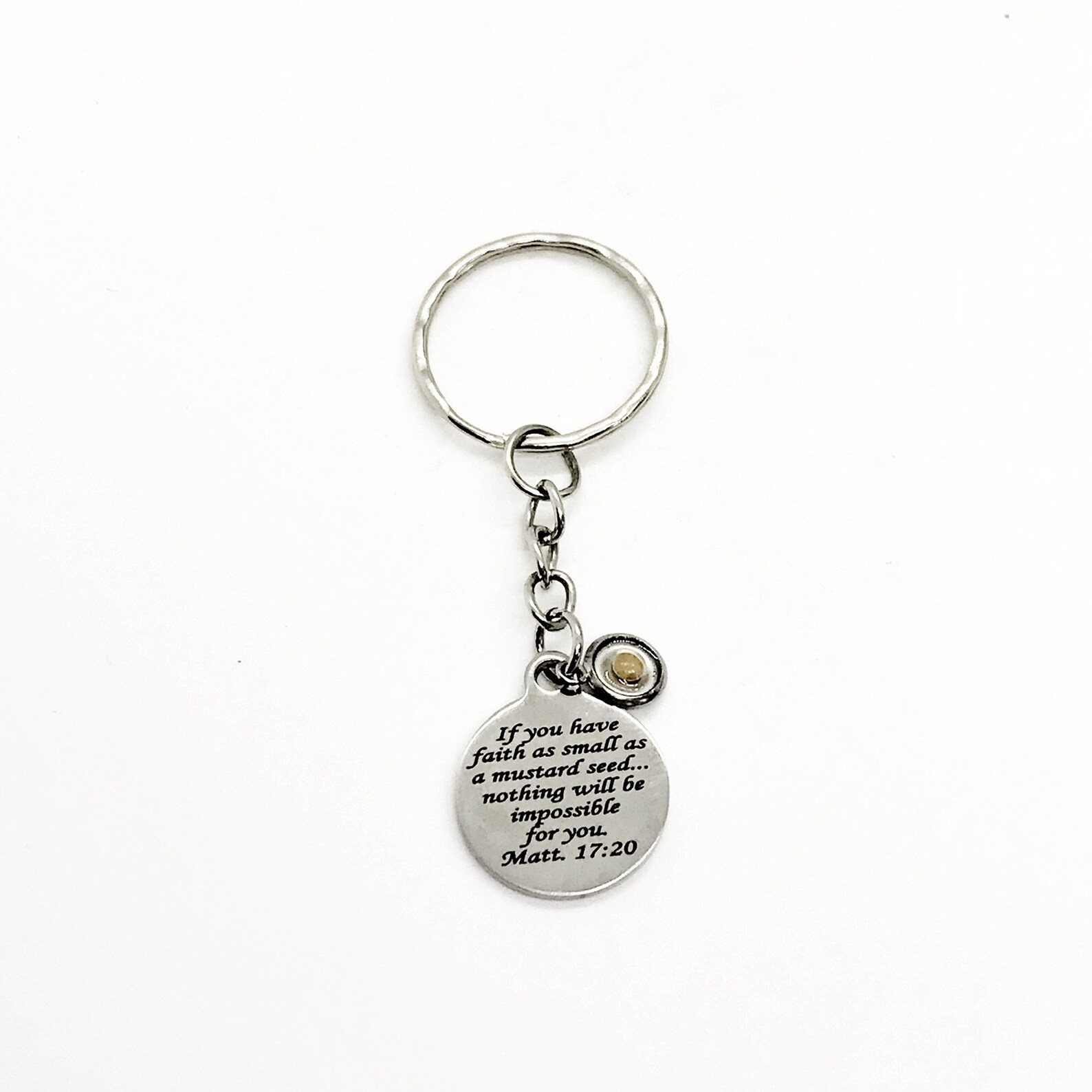 Mustard Seed Keychain Mustard Seed Faith Matthew 17 20 Gift Etsy