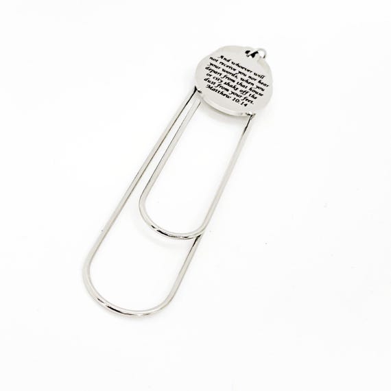 Shake Off The Dust From Your Feet Charm Bookmark, Matthew 10 14, Bible Bookmark, Reader Gift, Planner Bookmark, Gift For Her