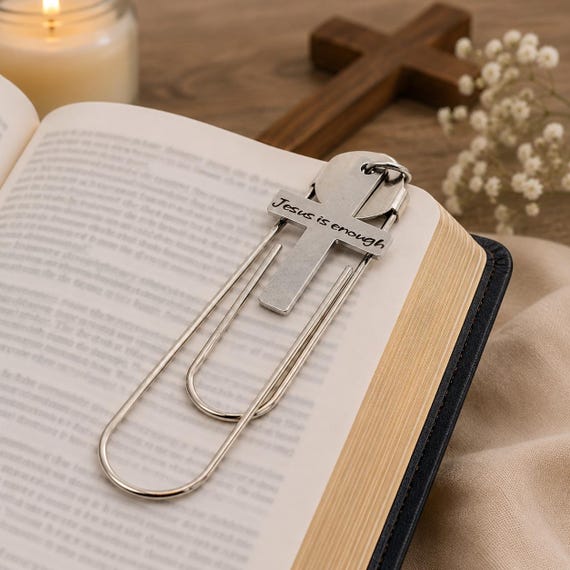 Jesus Is Enough Cross Paperclip Bookmark