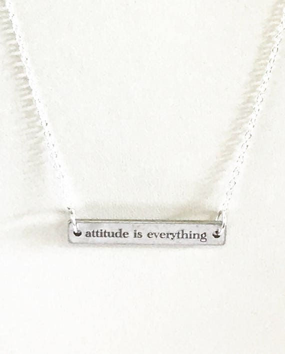 Attitude Is Everything Connector Bar Necklace, Gift for Daughter, Motivational Jewelry For Her, Inspirational Necklace Jewelry Gift For Wife