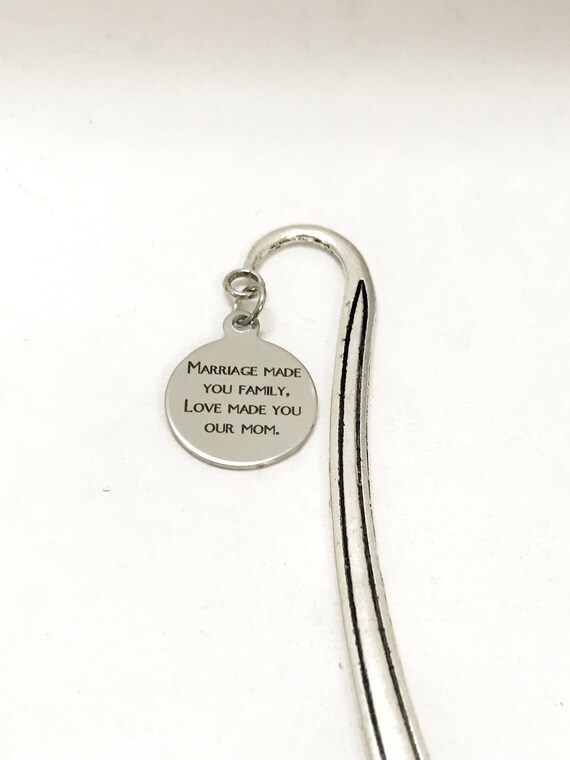 Stepmom Gift, Marriage Made You Family Love Made You Our Mom Bookmark, Stepmom Bookmark, Stepmom Valentine, Bookmark Gift, Planner Gift