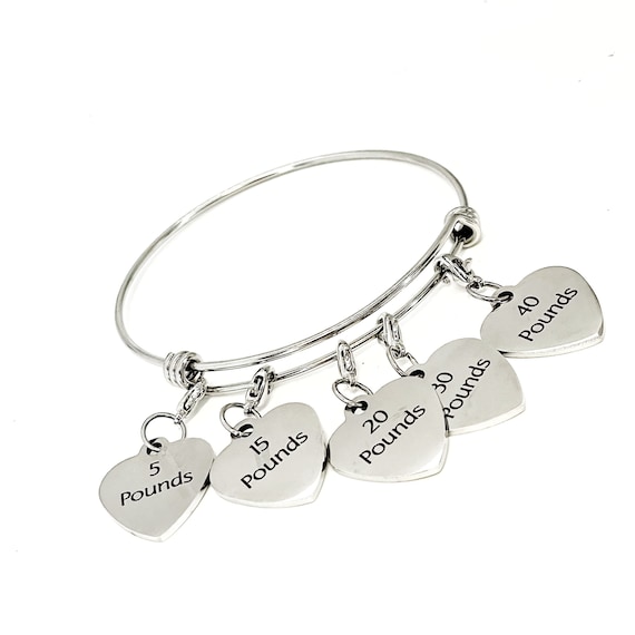 Weight Loss Tracker Bracelet, Weight Loss Celebration Bracelet, Weight Loss Jewelry, Celebration Jewelry, Gift For Her, Pounds Lost Gift
