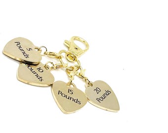 Goldtone Weight Loss Tracker Clip On Charms, Weight Loss Celebration Key Chain, Weight  Goals, Celebration Gifts, Gift For Her, Pounds Lost