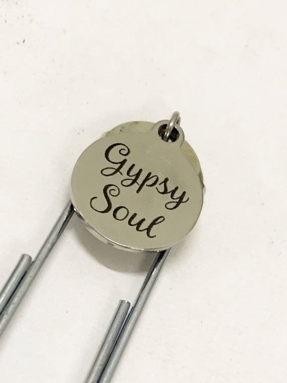 Planner Bookmark, Gypsy Soul Bookmark, Planner Paper Clip, Planner Accessories, Paper Clip Bookmark, Day Marker, Date Marker, Gypsy Gift