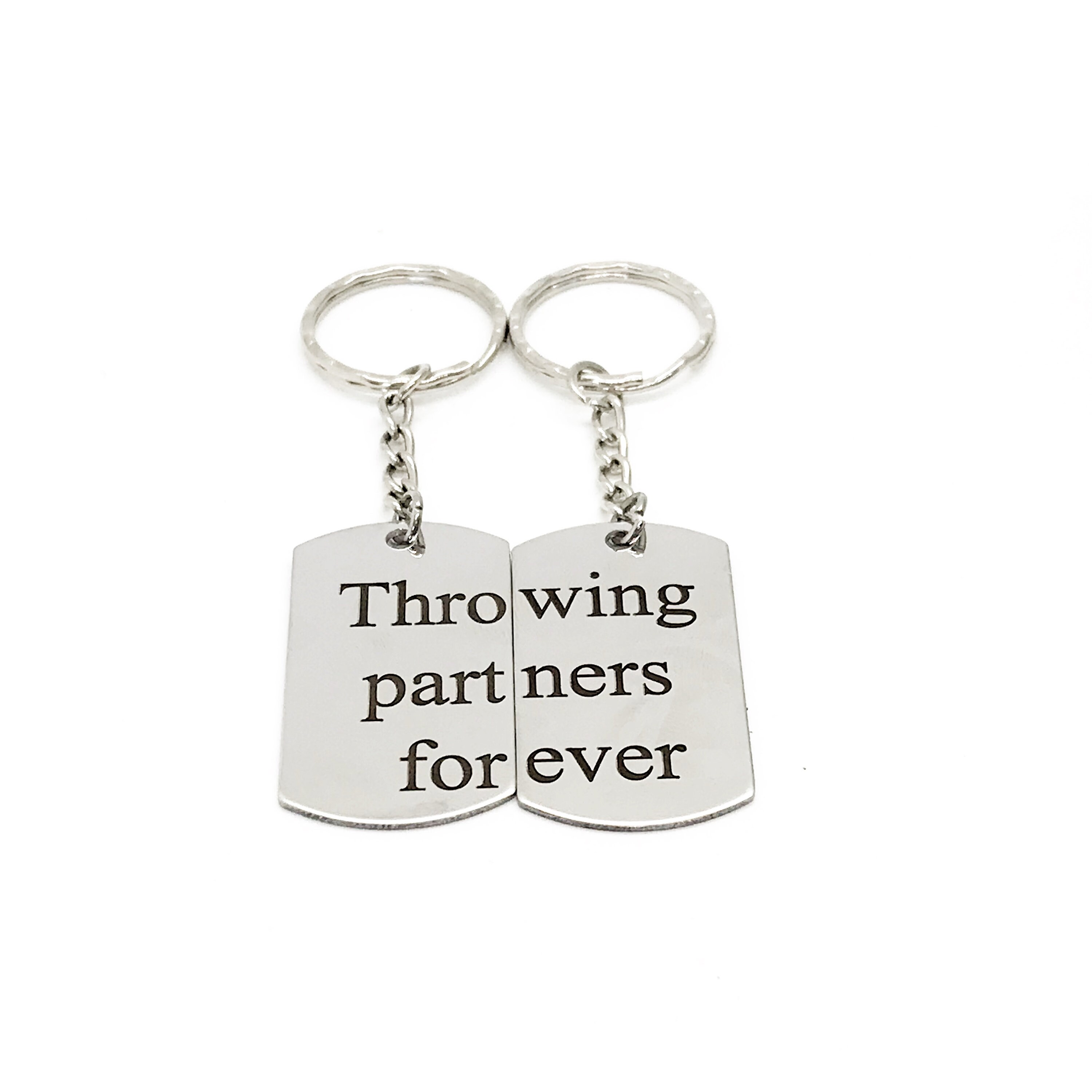 Throwing Partners Forever Keychain Set Baseball Player Gift Etsy
