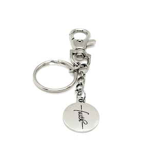 Faith Gift, Faith Keychain, Christian Gift, Christian Keychain, Faith Word Charm, Faith Word Keychain, Baptism Gift, Have Faith Gift