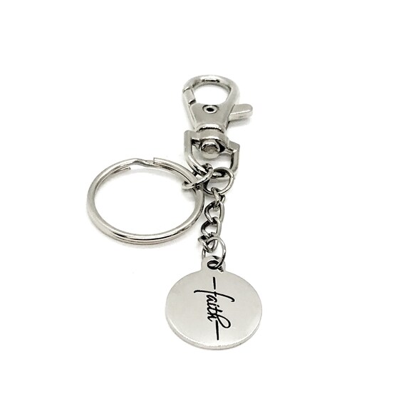 Faith Gift, Faith Keychain, Christian Gift, Christian Keychain, Faith Word Charm, Faith Word Keychain, Baptism Gift, Have Faith Gift