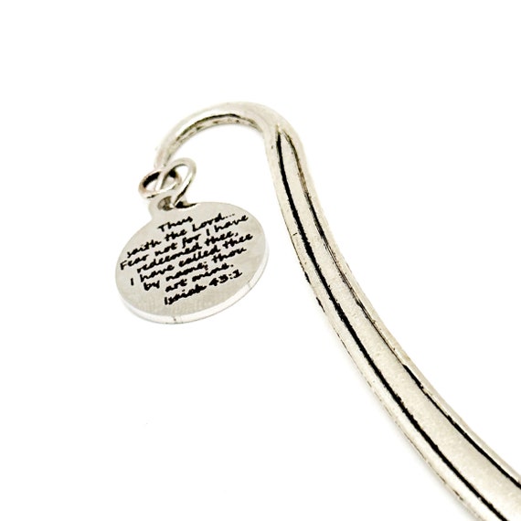The Lord Has Redeemed You Charm Bookmark, Isaiah 43 1, Scripture Quote, Bible Bookmark, Redemption Gift, Recovery Gifts, Baptism Gift, Faith