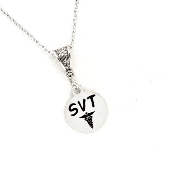 Medical Awareness Gift, SVT Necklace, Supraventricular Tachycardia, Medical Condition Jewelry, Medical Awareness Jewelry Gift For Her