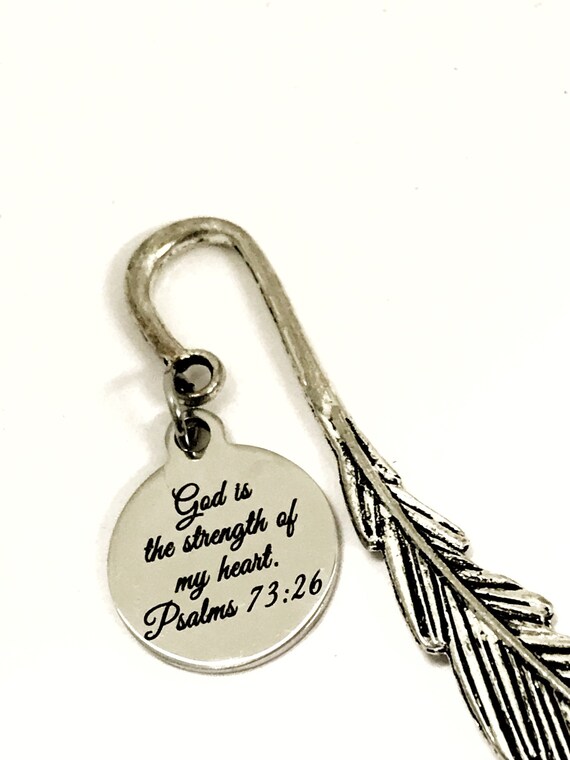 Bookmark Gift, God Is The Strength Of My Heart Bookmark, Journaling Pagemarker, Christian Gift, Sympathy Gift, Bible Bookmark