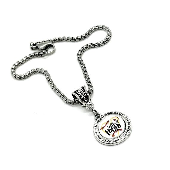 Softball Mom Cabochon Pendant Necklace, Mom Gift, Wife Gift, Gift For Her, Sports Mom, Softball Daughter, Team Moms, Friend Gift, Senior Mom