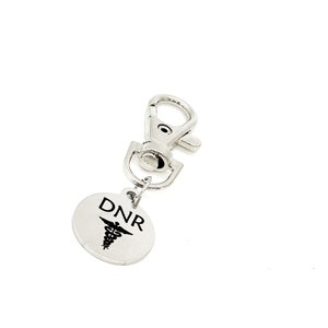 DNR Bag Charm, Medicine Bag Charm, DNR Purse Clip, DNR Bag Tag, Medical Notification, Medical Awareness Charm, Clip On Charm, Medical Choice