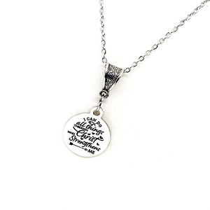 Faith Gift, I Can Do All Things Through Christ Who Strengthens Me Necklace, Philippians 4 13, Daughter Gift, Scripture Jewelry, Bible Verse