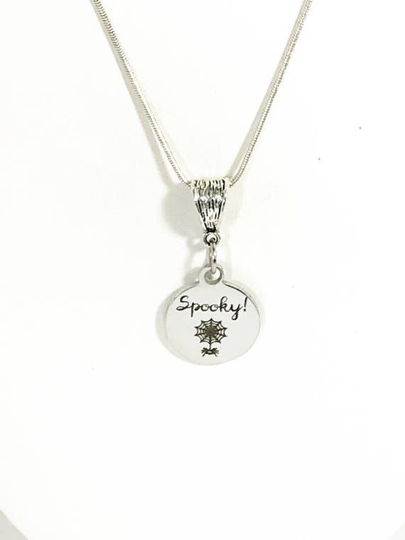 Spooky Spider Web Necklace, Spider Web, Halloween Jewelry, Fun Spooky Jewelry, Halloween Gifts, Spider Gift, Halloween Jewelry, Spider Web