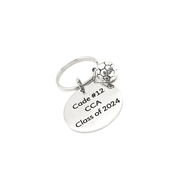 Personalized Soccer Player Gift, Soccer Keychain, Graduate Gift, Senior Keychain, Senior Gift, Sports Senior, Personalized Keychain Gift