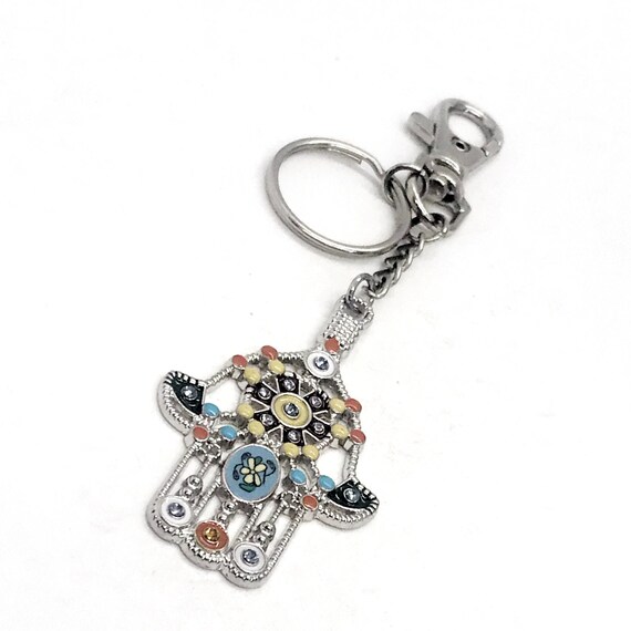 Hamsa Keychain, Good Luck Keychain, Hand Of Fatima Pendant, Protection Pendant Keychain, Hamsa Jewelry Gift For Her, Hamsa Pendant
