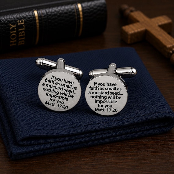 Mustard Seed Scripture 15mm Cuff Links