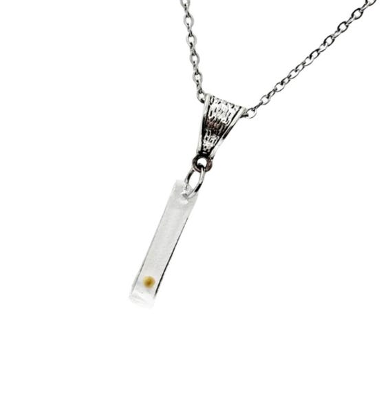 Mustard Seed Faith Necklace Stainless Steel Link Chain Resin Bar Pendant Christian Jewelry Inspired By Matthew 17 20 By JKCE Designs