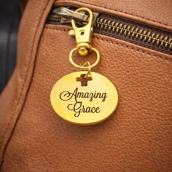 Amazing Grace Gold-Plated Cross Charm