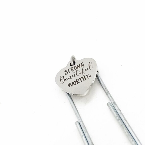 Encouraging Gift, Strong Beautiful Worthy Bookmark, Strong Woman Gift, Daughter Gift, Wife Gift, Woman Entrepreneur Gift, Direct Sales Gift