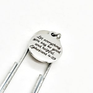 Planner Bookmark, Let Everything You Say Be Good And Helpful Bookmark, Ephesians 4 29 Bookmark, Planner Paper Clip Bookmark, Christian Gift