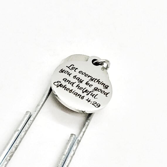 Planner Bookmark, Let Everything You Say Be Good And Helpful Bookmark, Ephesians 4 29 Bookmark, Planner Paper Clip Bookmark, Christian Gift