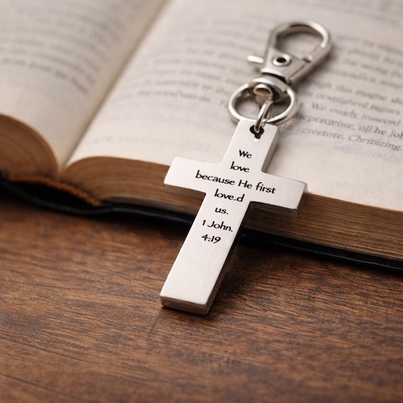 He Loves Us 1 John 4 19 Cross Charm