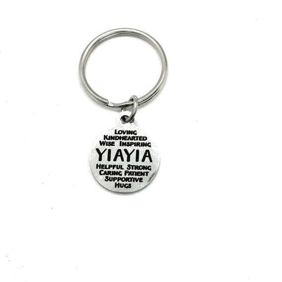 Yiayia Charm Key Chain, Greek Grandmother Gifts, Gift For Grandma, Grandmother Names, Pregnancy Announce, Gift For Her, Grandmother Love