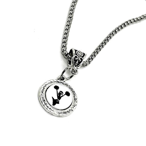 Cheerleader Cabochon Pendant Necklace, Mom Gift, Wife Gift For Her, Sports Mom, Daughter Gift, Cheer Squad, Cheer Mom, Friend, Senior Mom