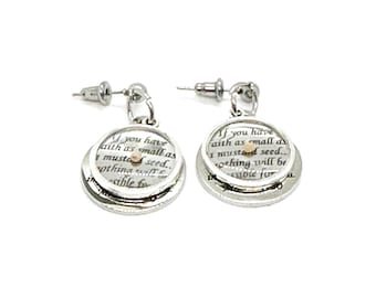 Mustard Seed Verse Earrings, Mustard Seed Jewelry, Matthew 17 20, Mustard Seed Faith Jewelry, Scripture Gifts, Faith, Believer, Christian