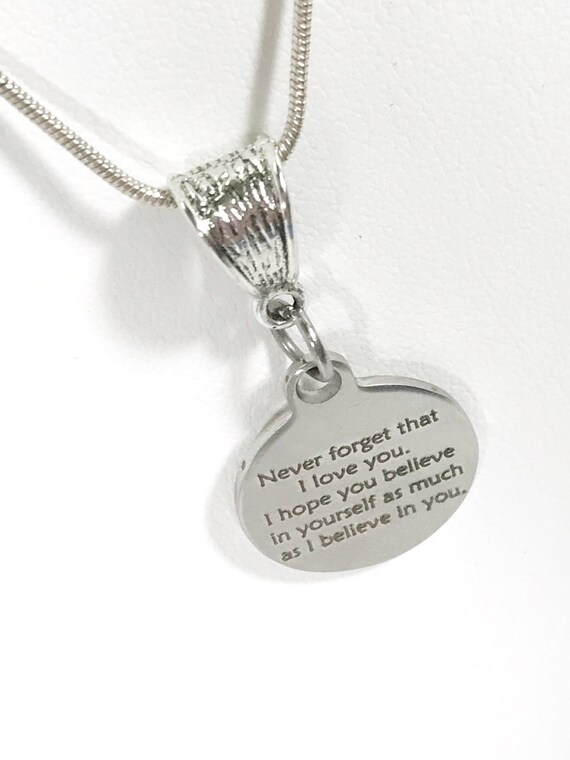 I Believe In You Necklace, Daughter Gift, Daughter Jewelry, Wife Jewelry, New Job Gift, Encouragement Gift, Motivating Gift, Encouraging